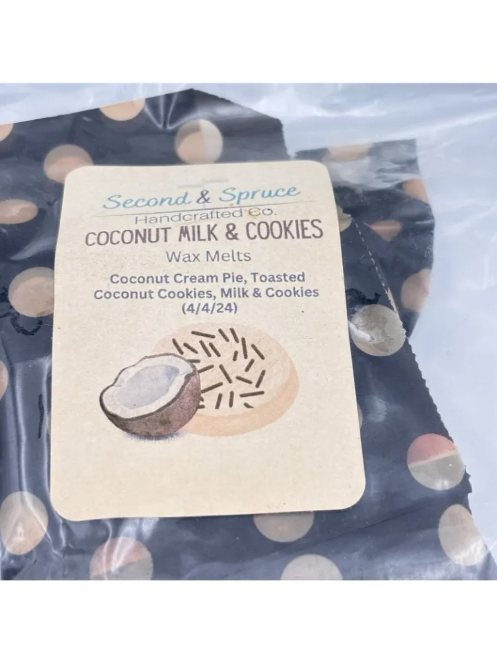 4 Second & Spruce Vendor Wax Melt Mini Cakes Gourmand Coffee Cola Cookie Jam